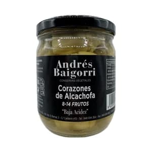 BAIGORRI Corazones de alcachofa 8/14 frutos, baja acidez 250g