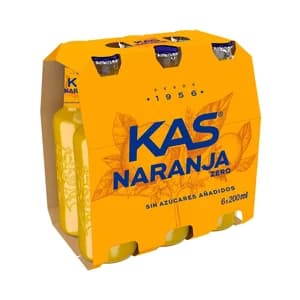 KAS Refresco de naranja pack 6 botellas de 200 ml.