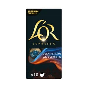 L"OR Espresso Capsulas de café colombiano descafeinado 10 uds. 52 g.