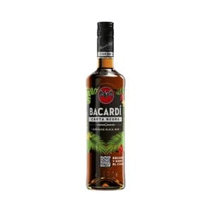 BACARDI Ron negro superior importado de Puerto Rico BACARDÍ Carta negra botella de 70 cl.