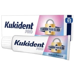 KUKIDENT Pro Crema adhesiva para prótesis dentales, sabor fresco 47 g.