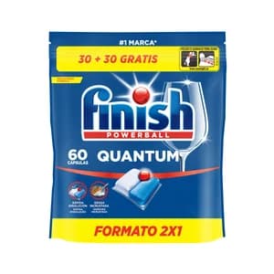 FINISH QUANTUM Capsulas de lavavajillas 30 + 30 dosis 710gr.