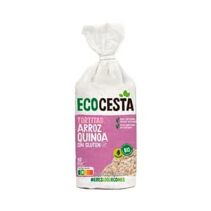ECOCESTA Tortitas de arroz y quinoa de cultivo ecológico, sin gluten 120 g.