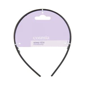 COSMIA Diadema fina clásica de color negro.