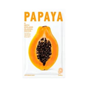 CNF Mascarilla facial efecto peeling con papaya y agua glacial de Islandia.