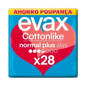 EVAX Compresas normal plus con alas EVAX Cottonlike 28 uds.