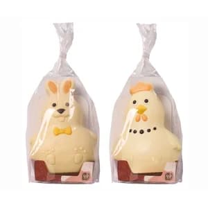 LÚ XOCOLAT Gallina de Pascua de chocolate blanco 250 g.