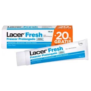 LACER Fresh Pasta de dientes de uso diario con flúor y sabor fresco de efecto prolongado 125 ml.
