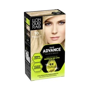 LLONGUERAS Color advance tono 10 rubio muy claro aclarante Coloración capilar permanente (tinte de pelo).