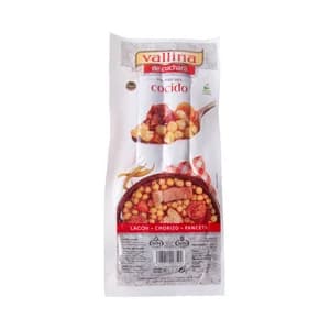 VALLINA Preparado para cocido con lacón y panceta curados y chorizo ahumado 400 g.