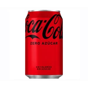 COCA COLA Refresco de cola Zero sin azúcar lata de 330 ml.