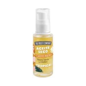 THE FRUIT COMPANY Aceite seco con 5 aceites vegetales (repara, hidrata y embellece), aroma tropical 40 ml.