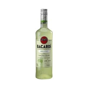 BACARDI Preparado de mojito con ron Bacardi carta blanca, menta natural y zumo de lima botella de 70 cl.