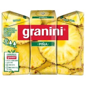 GRANINI Néctar de piña minibrik pack de 3 uds x 20 cl.
