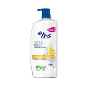 H&S Champú anticaspa de uso diario con micro bioma protect, para cabellos grasos H&S Citrus fresh 1 l.