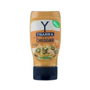 YBARRA Salsa Cheddar especial para dipear y burger, sin conservantes 300 ml.