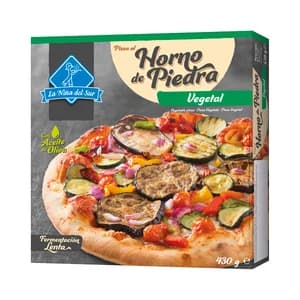 LA NIÑA DEL SUR Pizza congelada vegetal al horno de piedra 430 g.