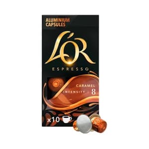 L"OR ESPRESSO Café en cápsulas sabor caramelo 10 uds. 52 g.
