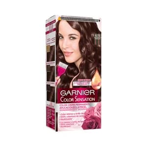 GARNIER Coloración permanente reutilizable para bol y pincel, tono 4.15 Chocolate GARNIER Color sensation.