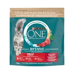 PURINA ONE Pienso para gatos adultos esterilizados a base de buey 1,5 kg.
