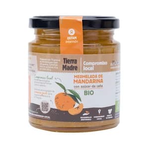 TIERRA MADRE Mermelada de mandarina con azúcar de caña ecológica bote 275 g.