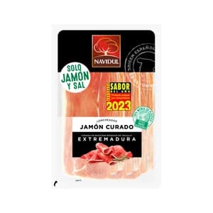 NAVIDUL Jamón curado en Extremadura, cortado en lonchas NAVIDUL 96 g.