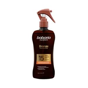 BABARIA Bronze Aceite protector solar en spray con FPS 15 (bajo) 300 ml.