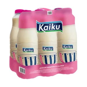 KAIKU Leche de vaca desnatada 6 x 1.5 l.