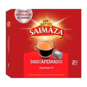 SAIMAZA Café en cápsulas descafeinado I6, 20 uds.