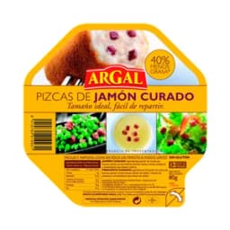 ARGAL Jamón curado cortado en taquitos, sin gluten y con un 40% menos de grasa ARGAL 80 g.