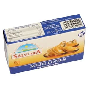 SÁLVORA Mejillones escabeche 13/18 piezas 69 g.