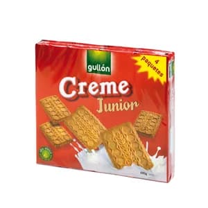 GULLÓN Creme Junior Galletas tradicionales con aceite de girasol alto oleico perfectas para los más pequeños 680 g.