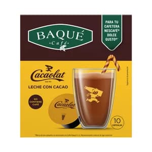 BAQUÉ Leche en polvo con cacao soluble en cápsulas (Cacaolat) BAQUÉ 10 uds. x 18 g.