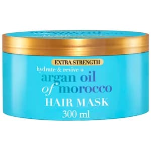 OGX Mascarilla capilar hidratante y extra fortificante, con aceite de argán de Marruecos 300 ml.
