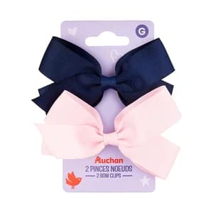 COSMIA Pinzas metálicas de pelo, con un simpático lazo de tela 2 uds.