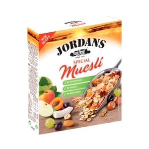 JORDANS Cereales muesli especial, sin conservantes ni azúcares añadidos 500 g.
