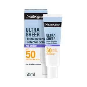 NEUTROGENA Ultra sheer Protector solar invisible con acción anti edad y FPS 50 (muy alto) 50 ml.