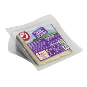 AUCHAN Queso mezcla semicurado, precortado ,sin lactosa 250 g. Producto Alcampo