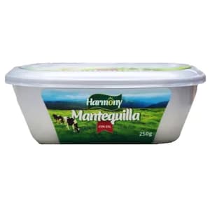 HARMONY Tarrina de mantequilla con sal 250 g.