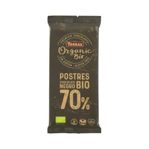 TORRAS Tableta de chocolate negro para postres (70% cacao) ecológico 200 g..