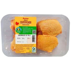 ALCAMPO CULTIVAMOS LO BUENO Contramuslos de pollo certificado con piel Bandeja.
