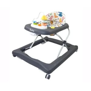 ASALVO Andador básico fun Dino, color gris, para bebés entre 6 y 18 meses, regulable en tres alturas