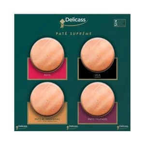 DELICASS Surtido de 4 patés de 70 g (pato, oca, pato al armagnac y pato trufado) Paté supréme.