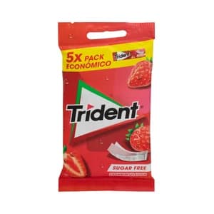 TRIDENT FRUIT Chicles de fresa en láminas, 5 uds. x 67,5 g.