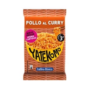 YATEKOMO Fideos Orientales instantáneos, pollo al curry 82 g.