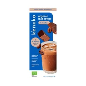 KENCKO Preparado para cafe helado con frutas y verduras ecológicas, sabor a mocha 2 x 22 g.