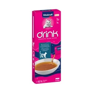 VITAKRAFT Drinks Snack para gatos líquido, sabor a salmón 5 uds 30 g