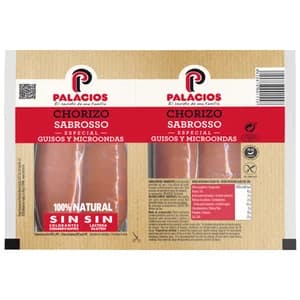 PALACIOS Chorizo Oreado 100% natural, especial guisos y microondas PALACIOS 2 x 100 g.