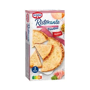 DR. OETKER Ristorante Piadina (pan plano) rellena de jamón y Mozzarella 2 x 140 g.
