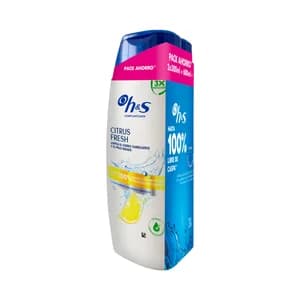 H&S Citrus fresh Champú anticaspa para cabello normal a graso 2 x 300 ml.